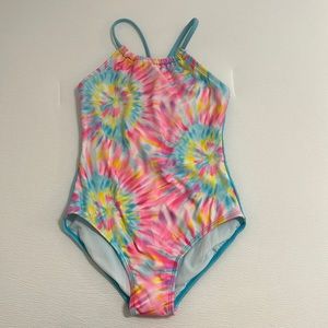 Girls Size 10-12 Tie Dyed Print Swimsuit - Cat & Jack